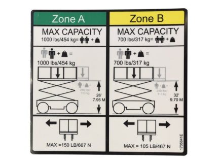 DECAL,CAPACITY 1000LB - 454K