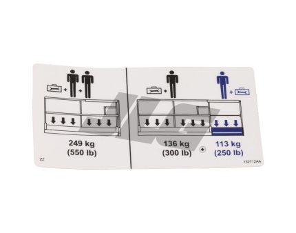 DECAL, 550 LB CAPACITY