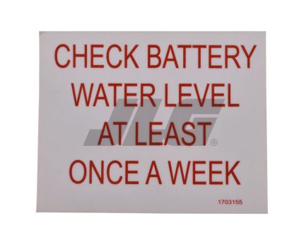 DECAL, BATT. CHECK (AUST.)