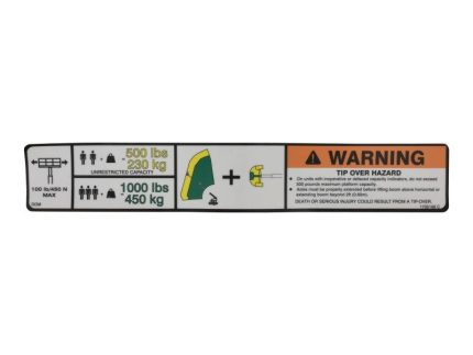 DECAL,PLF CAPACITY 1200/1350