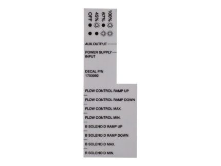 DECAL, CONT CARD (FLOW CONT)