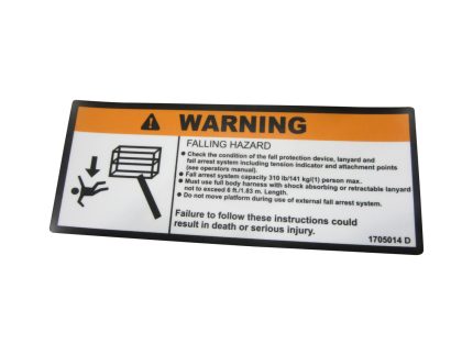 DECAL,WARNING FALLING HAZ