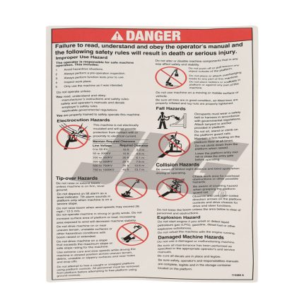 DECAL,DANGER GENERAL SAFETY