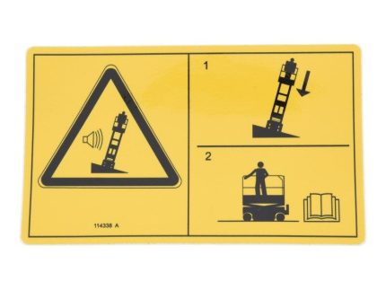 DECAL,SYM,TIP-OVER, TILT ALARM