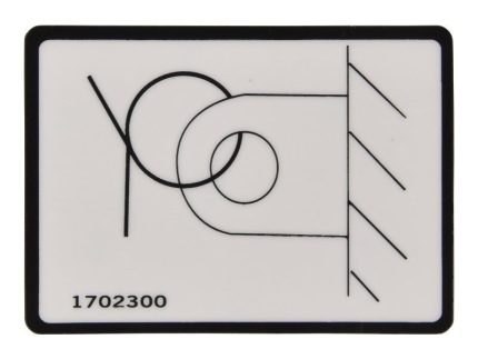DECAL, TIE DOWN