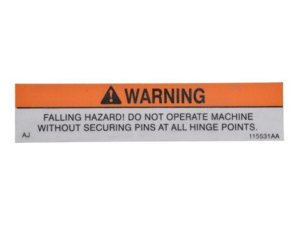 DECAL, WARNING FALLING