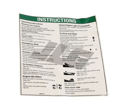 GN-DECAL,NOTICE OPER INST IC