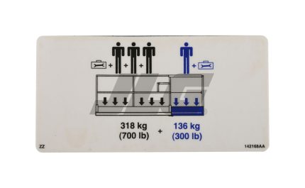 SJ-PLTFM CAPACITY DECAL
