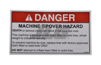SN-DECAL DNGR FOAM/SOLID TIRES